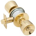 Schlage Grade 2 Classroom Cylindrical Lock, Tulip Knob, Conventional Cylinder, Bright Brass Fnsh, Non-handed A70PD TUL 605